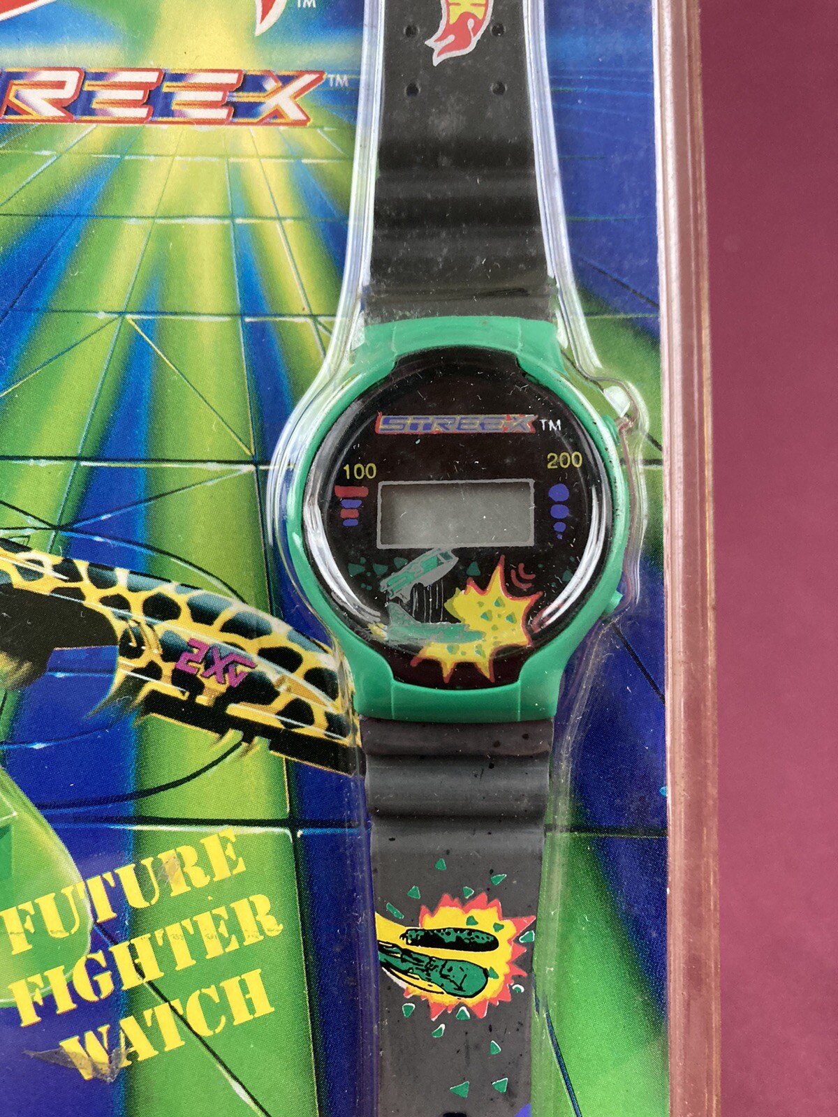 Vintage Hot Wheels 25th Anniversay Digital Wrist Watch Battle Streex Band NIB