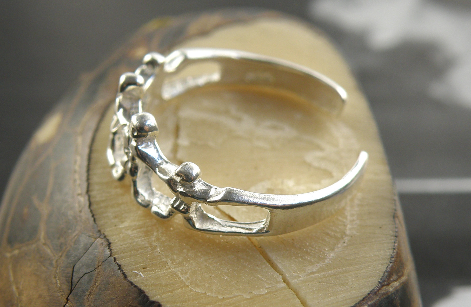 Sterling Silver People Ring Adjustable Pinky Toe or Pinky Finger Size Varies 3+