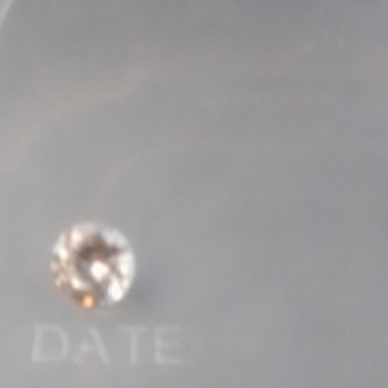 White/Colorless Transparent Round Cut Faceted Loose Glass Gemstone, 1 Piece