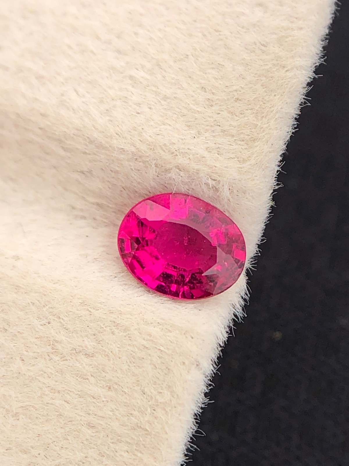 0.45 Ct Natural Pink Tourmaline Oval Loose Faceted Gemstone Making For Jewelry