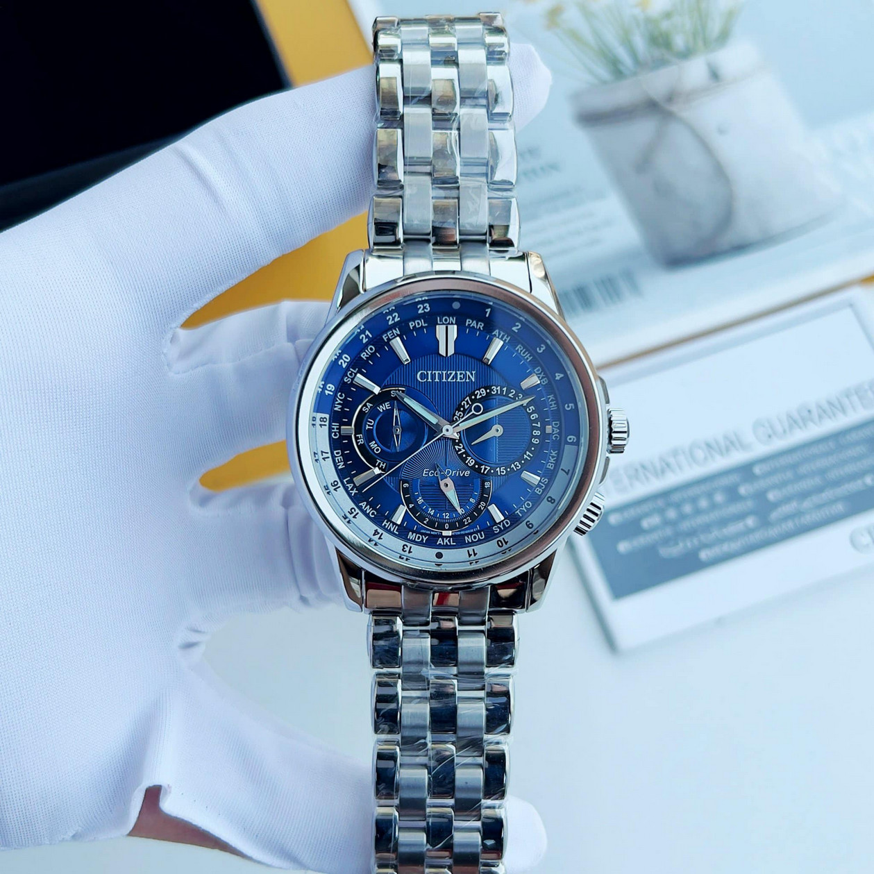 Citizen Eco-Drive Calendrier Stainless Steel Men’s Watch BU2021-51L