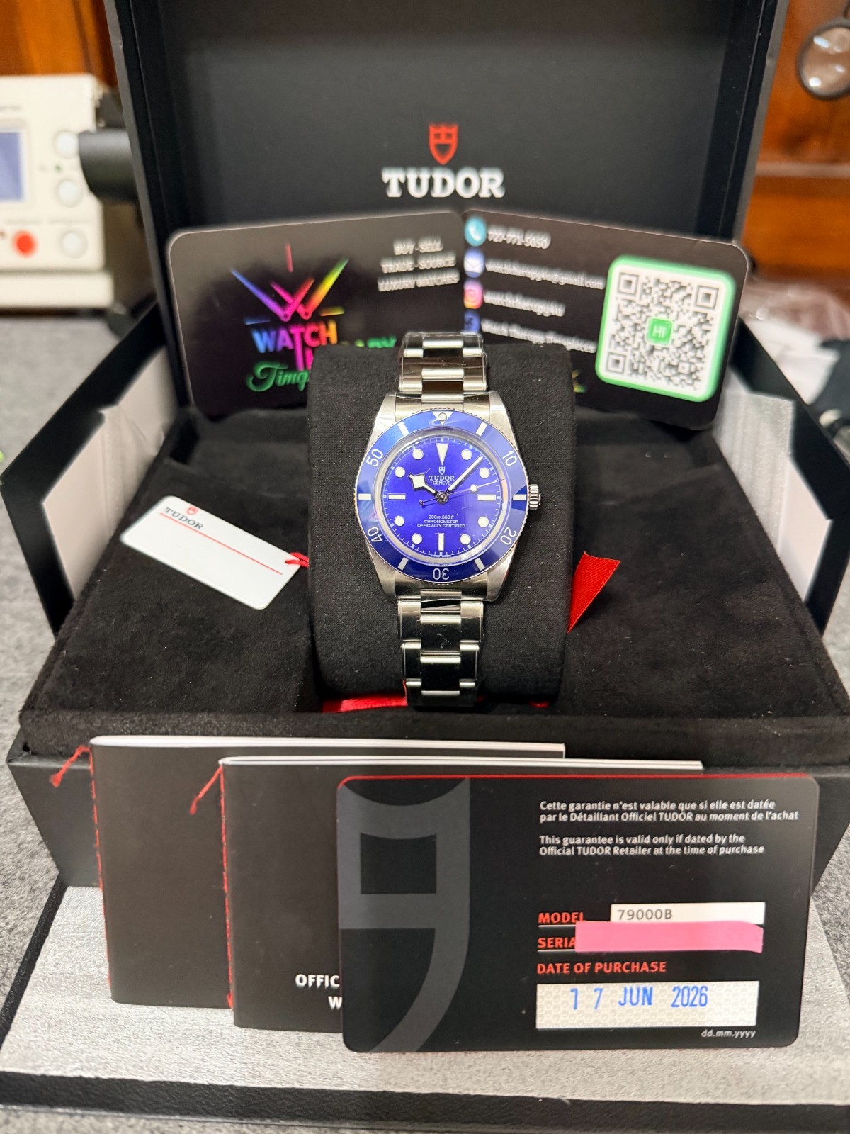 2026 New Tudor Black Bay 54 Blue 37mm Stickered 6/26 Ref. 79000B