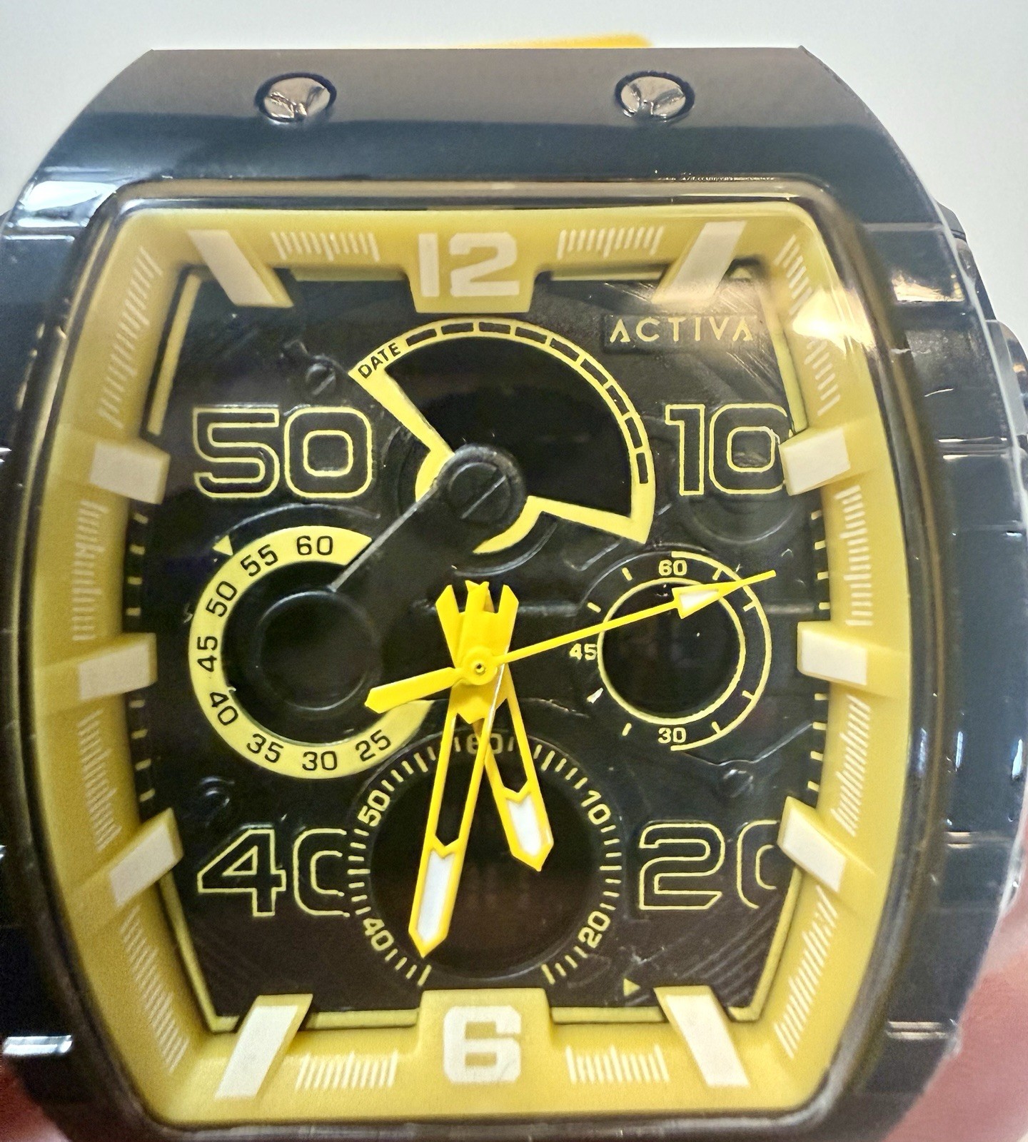 Activa X Invicta Digital Essentials Chrono Look- 45mm. Yellow (ACW8109-003) NIB