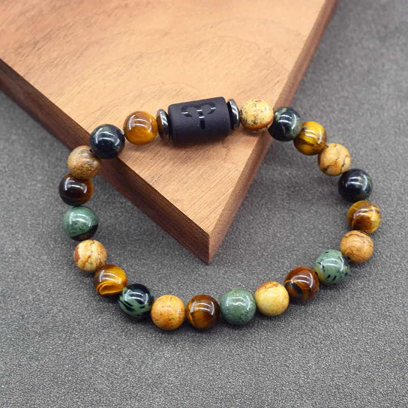 Zodiac Sign Bracelet 12 Constellation Gemini Virgo Libra Friendship Men Jewelry
