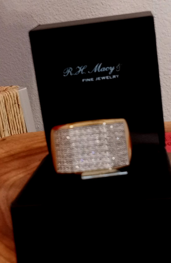 Stunning kohls mens 1/3ct micro-pave vermeil 2-tone diamond ring nwt rtv 1,150$