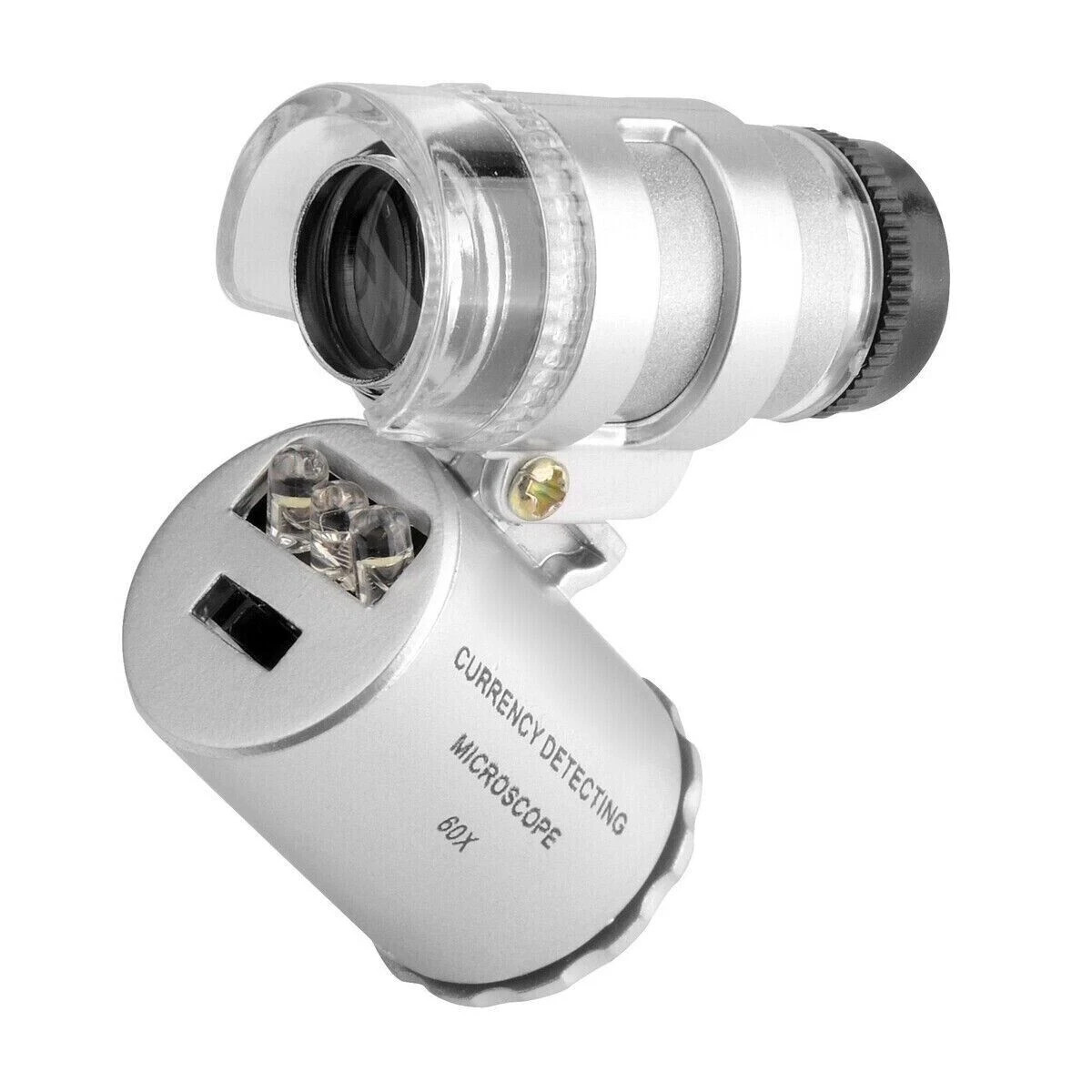60X Magnifying Loupe Jewelry Jewelers Pocket Magnifier Loop Eye Glass Led Light