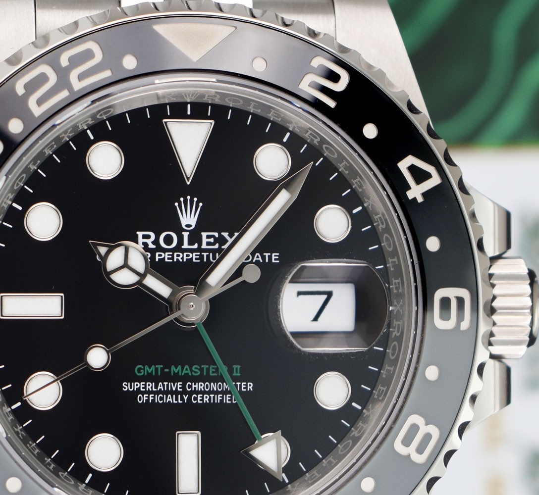 ROLEX NEW Stainless GMT Master II BRUCE WAYNE 2025 CARD 126710 GRNR SANT BLANC