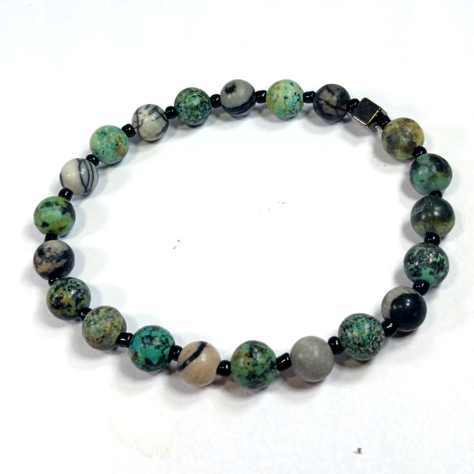 Boho Chic African Turquoise Stone Bead Bracelet
