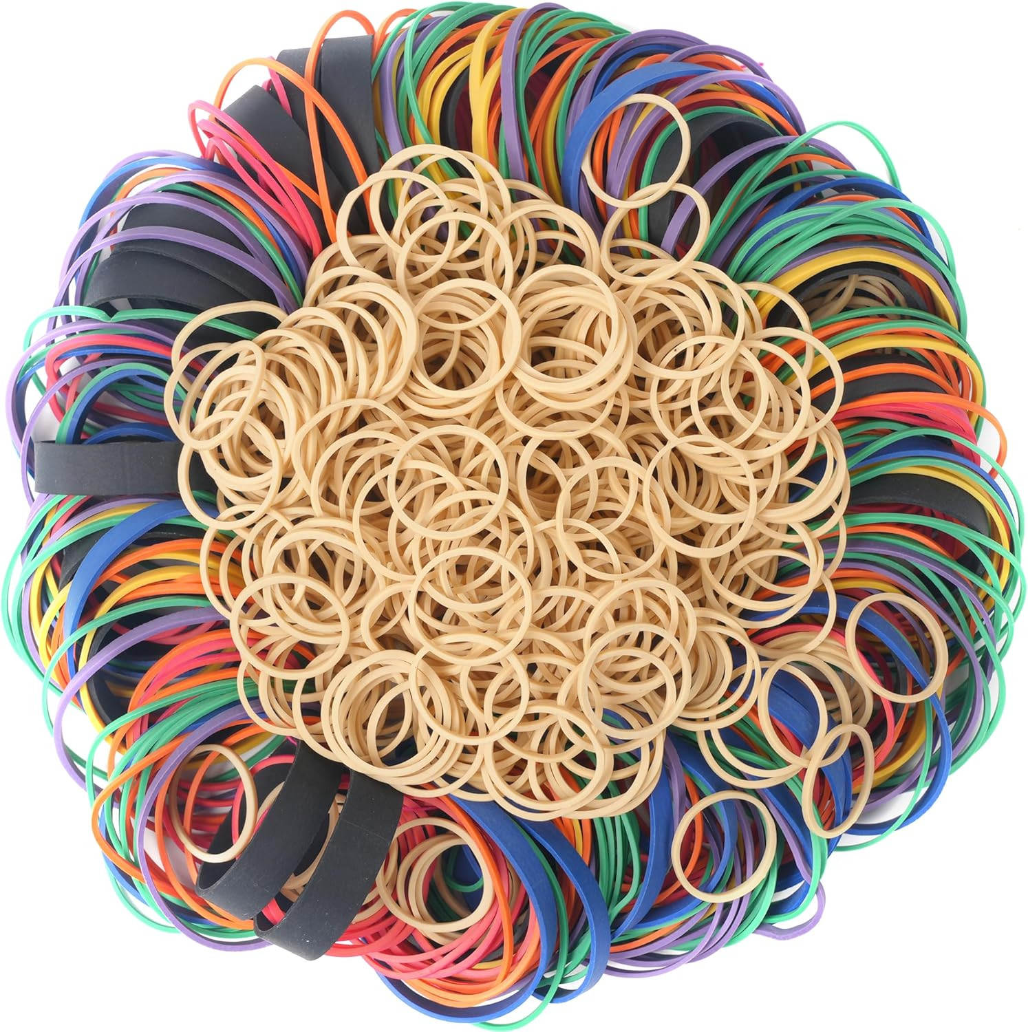 Rubber Bands Assorted Sizes Elastic Rubber Bands Office Supplies 0.5Lbs | Heavy