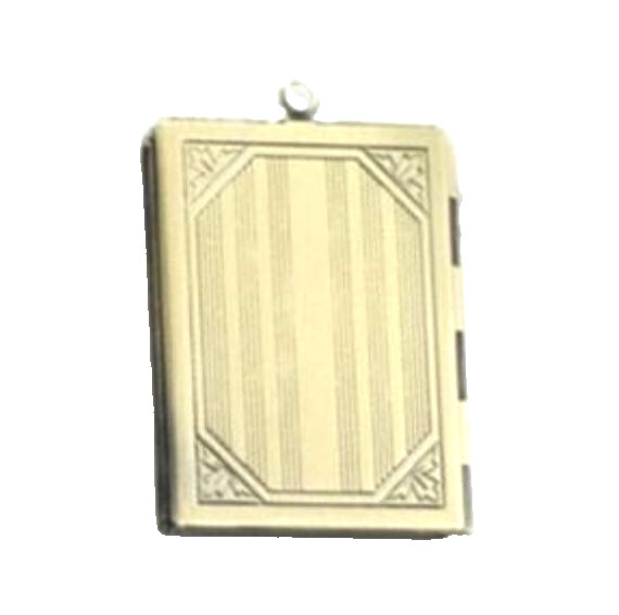 Antiqued Bronze Religious Allah 35mm Book Photo Picture Locket Pendant