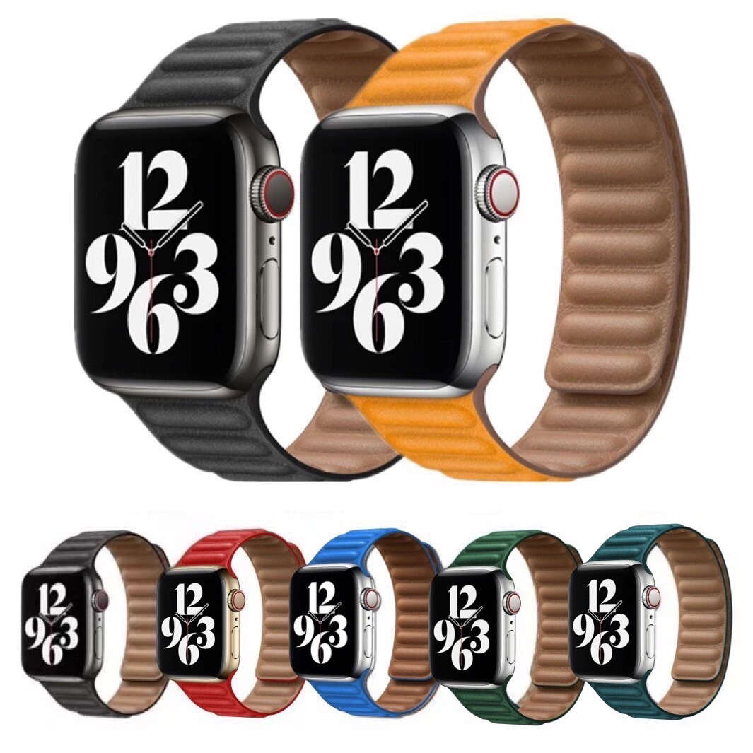 For Apple Watch Leather Magnetic Loop Band 42mm 38mm 44mm 40mm Series 6/5/4/3/2