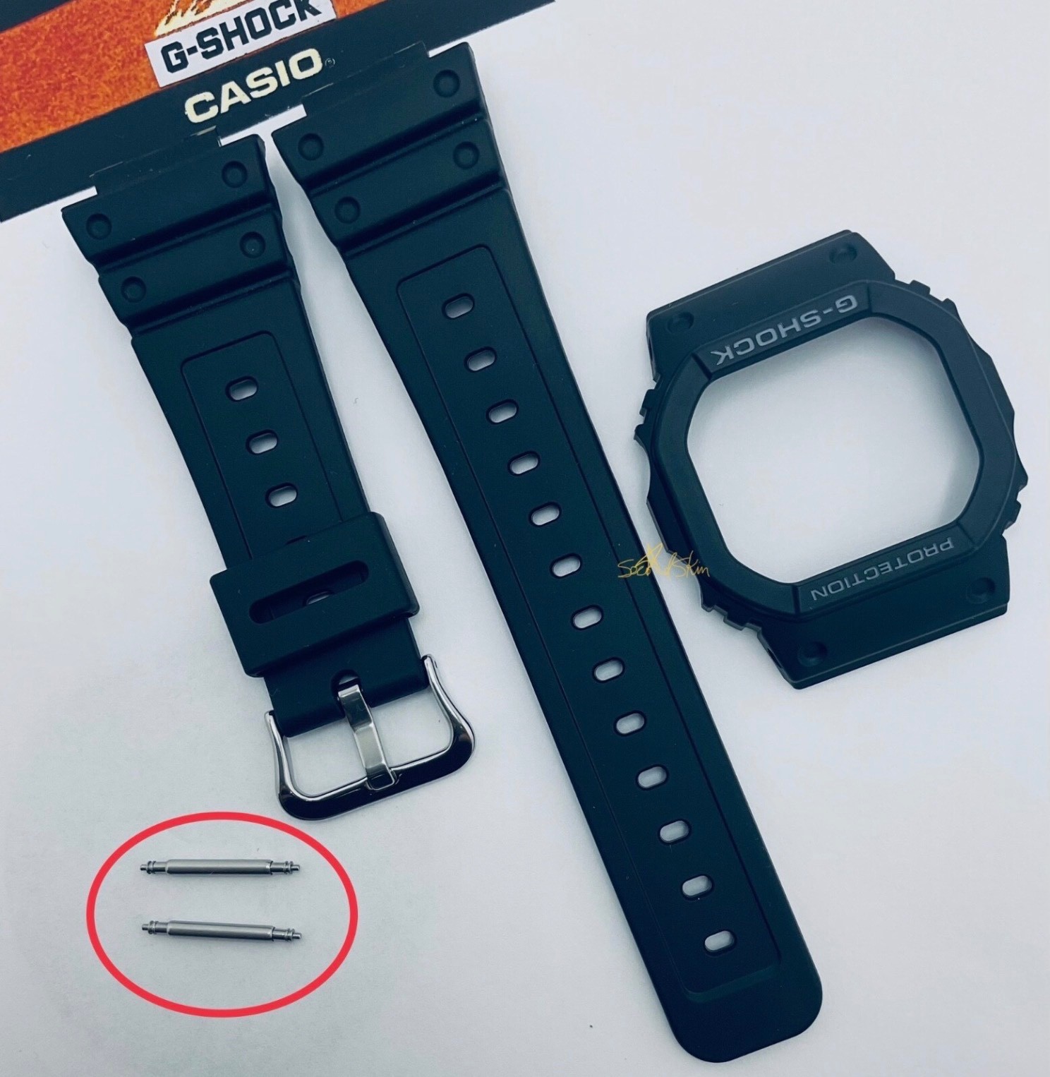 Genuine Casio Watch Band Strap,Bezel & Pins for G-Shock GW-5000-1 DW5000U GW5000
