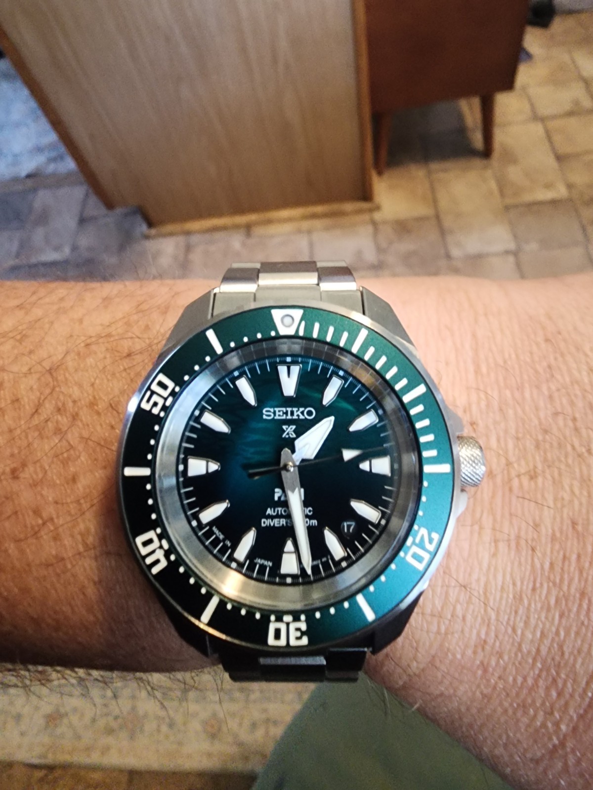 Seiko Prospex Samurai Sea Padi SPECIAL EDITION Green Dial 41.7mm Watch SRPL53