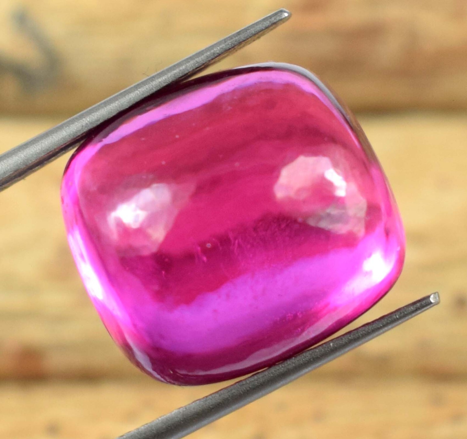 Natural Padparadscha Pink Sapphire 17.95 Carat Cushion Cabochon Gemstone E1763