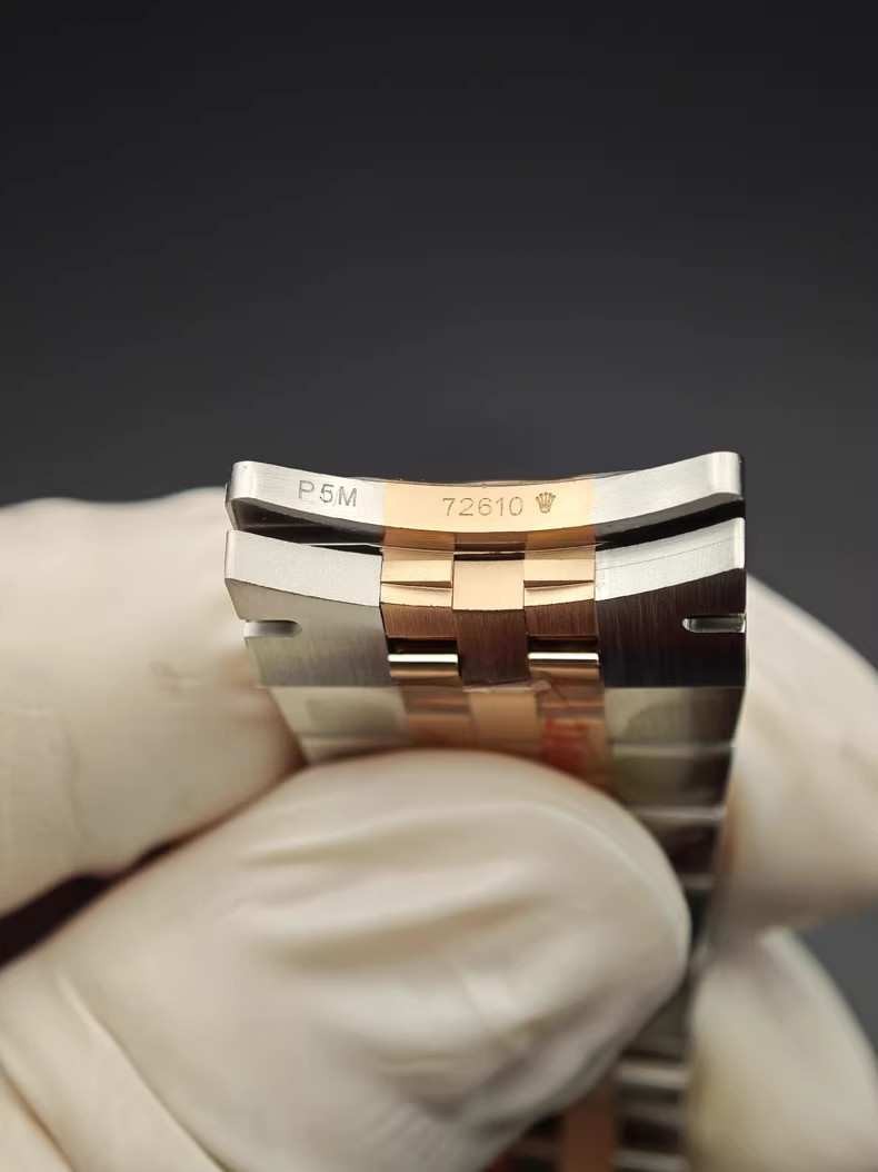 For R0 -1ex 126334 126300 21mm Silver Rose Gold Stainless Steel Bracelet