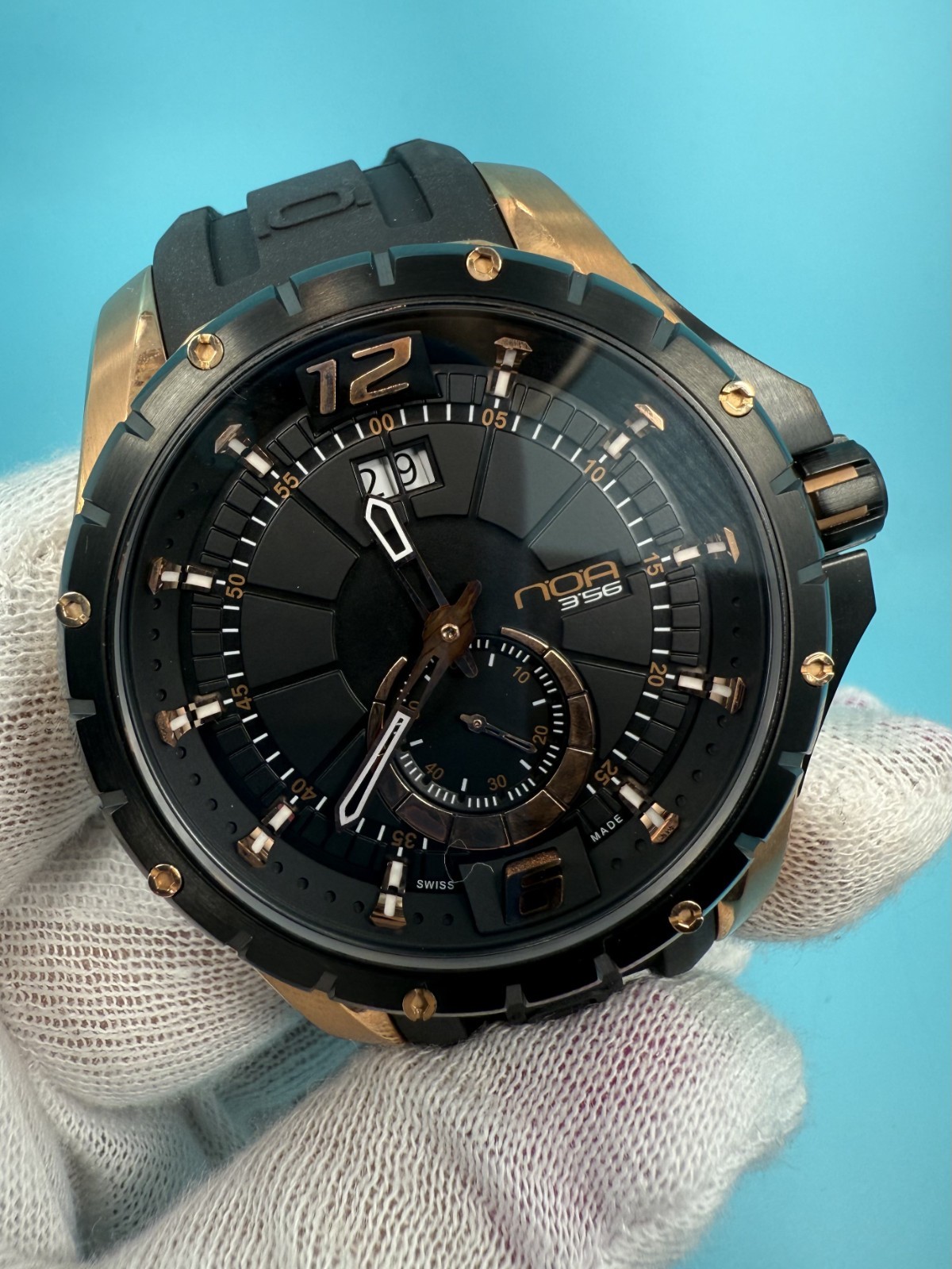Brand New Sealed NOA Skandar Ronda Quartz 45mm SS Watch