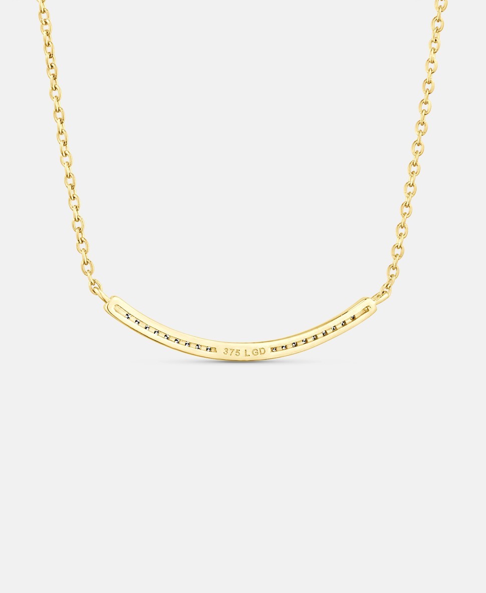 9ct Yellow Gold Lab Diamond Tennis Necklace