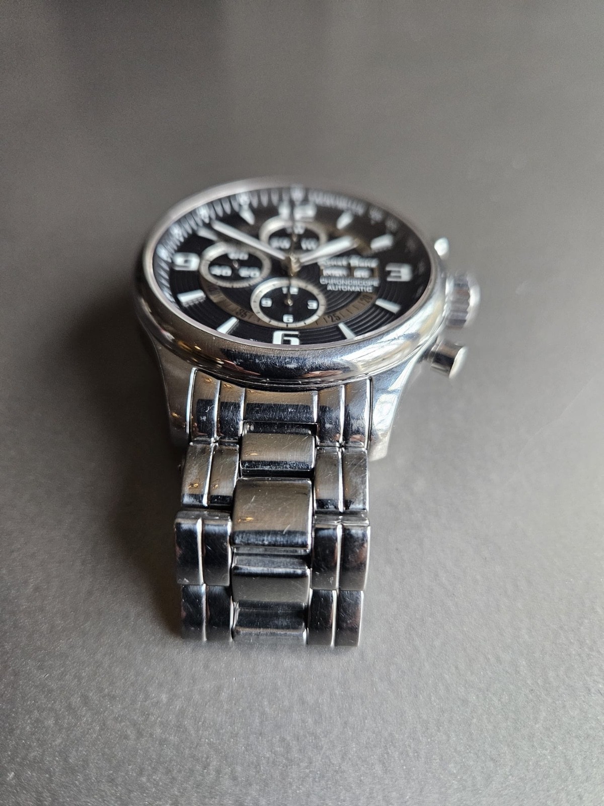 Ernst Benz Chronoscope Contemporary Day-Date Chronograph w/ Integrated Bracelet!