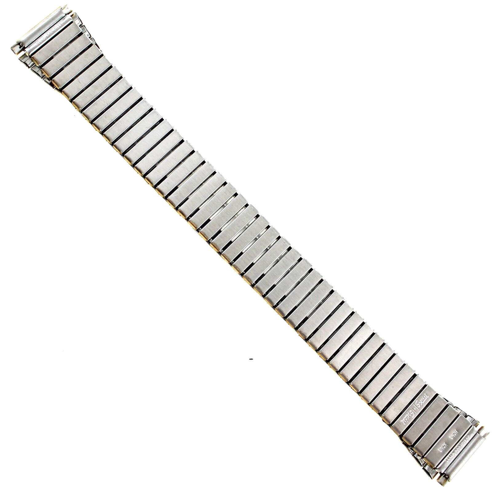 15-19mm Hirsch Bijou Stainless Steel Textured Shiny Gold Tone Watch Band 2391
