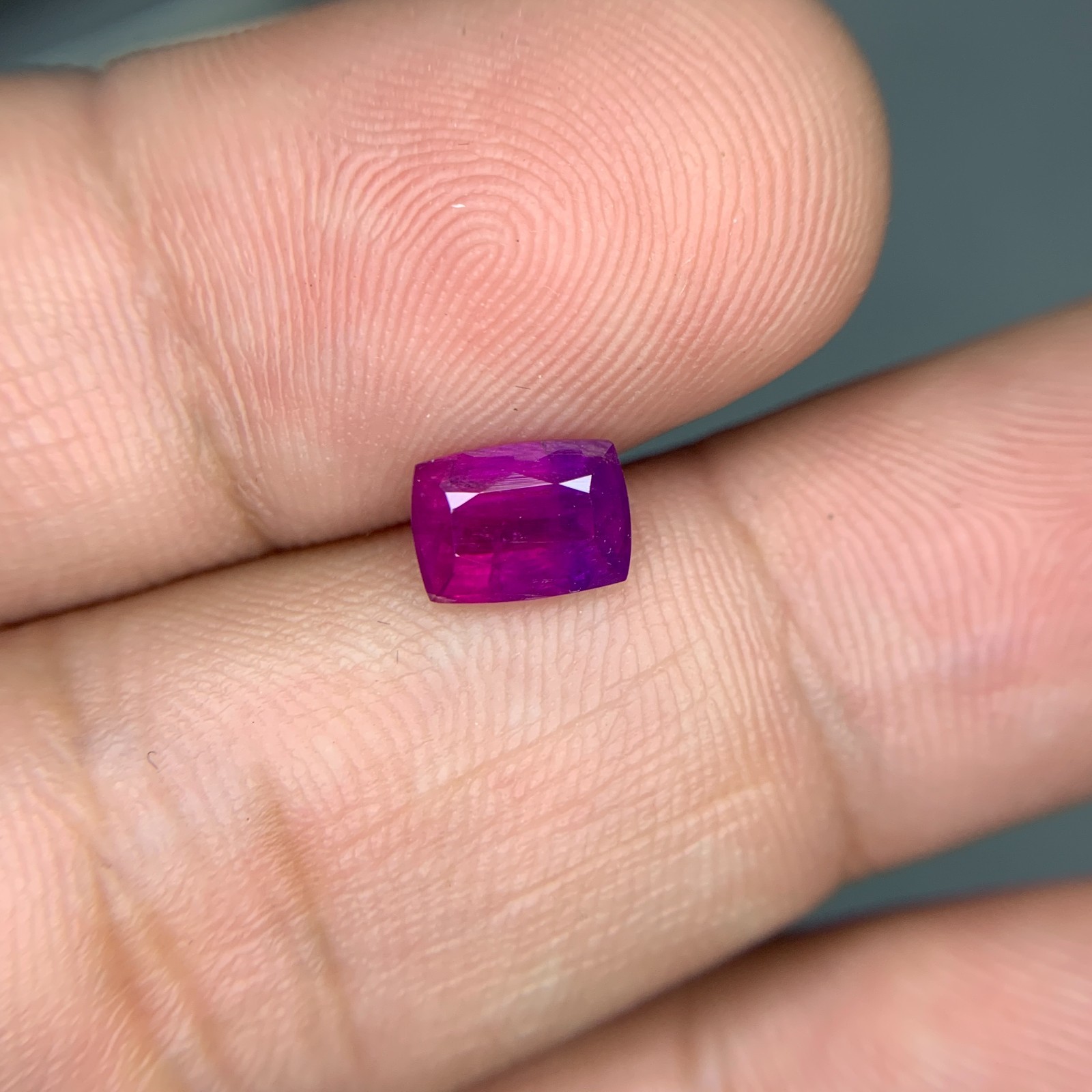 2.08 Ct Natural Bicolor Sapphire Purplish Pink Cushion Cut Loose Gemstone- Tajik