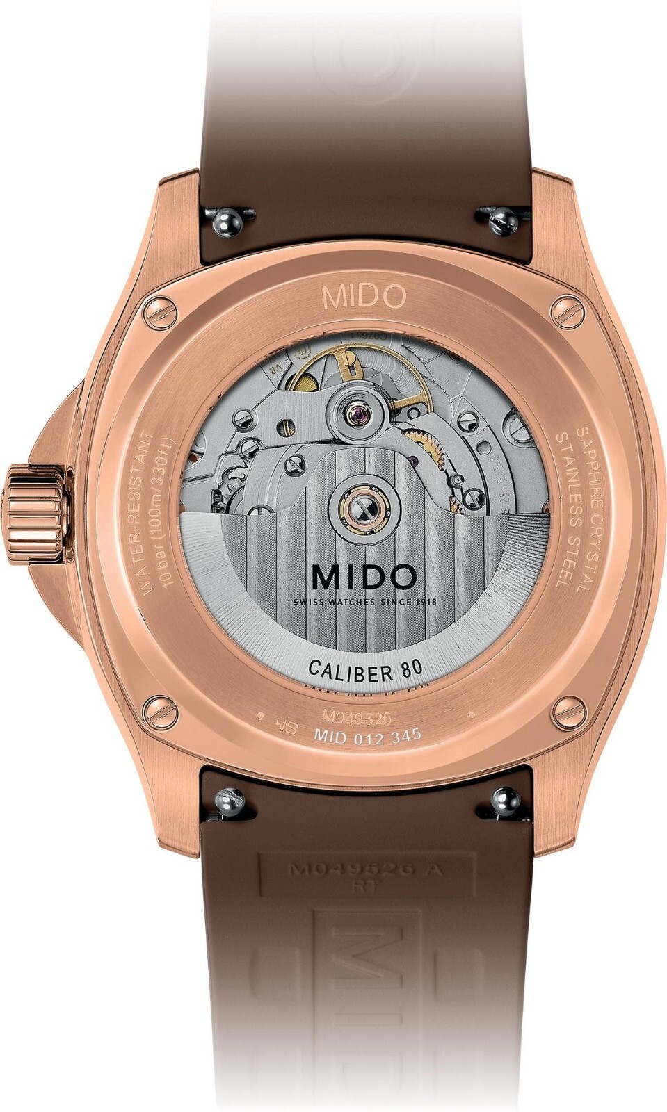 Mido Multifort TV Big Date Watch M0495263729100 Brown Watch Automatic