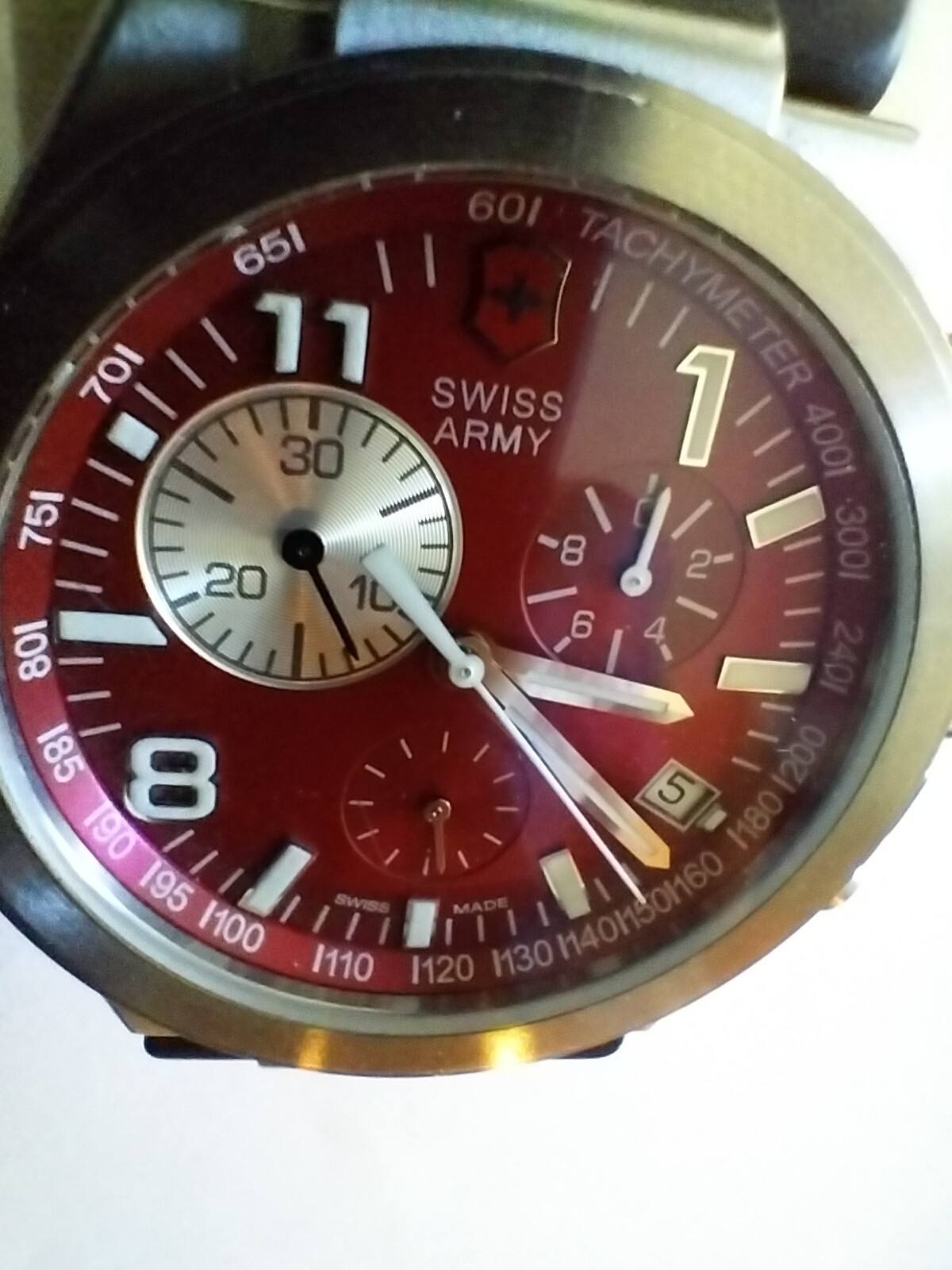 Beautiful Swiss Army Convoy Chronograph 241159. New Battery. 40-41mm X 12.9mm