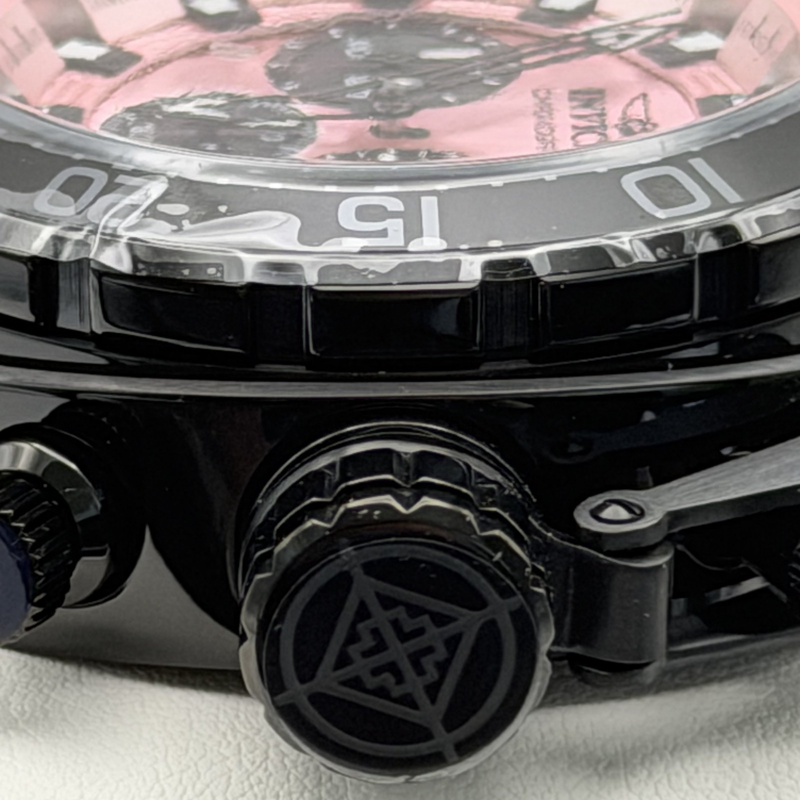 Invicta 49228 Coalition Forces Night Hawk Men Watch 52mm Chrono Pink Dial SS New