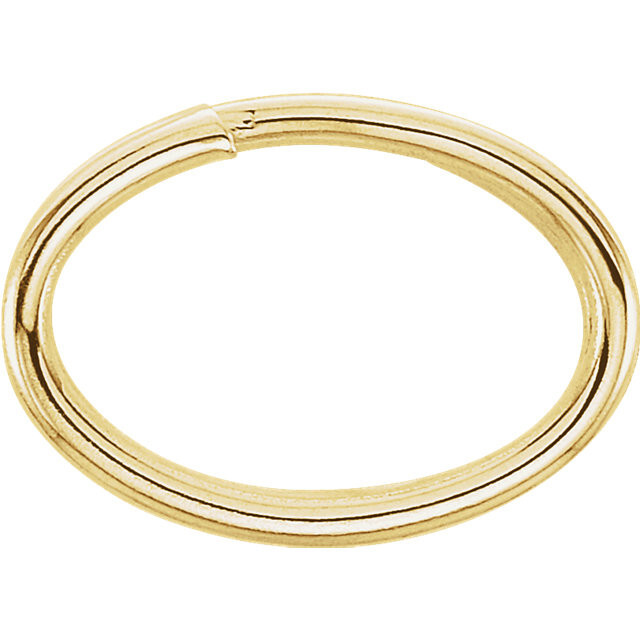 5.7×8.5mm OD OVAL 14k Solid Yellow Gold Split Jump Ring Connector Keychain Charm