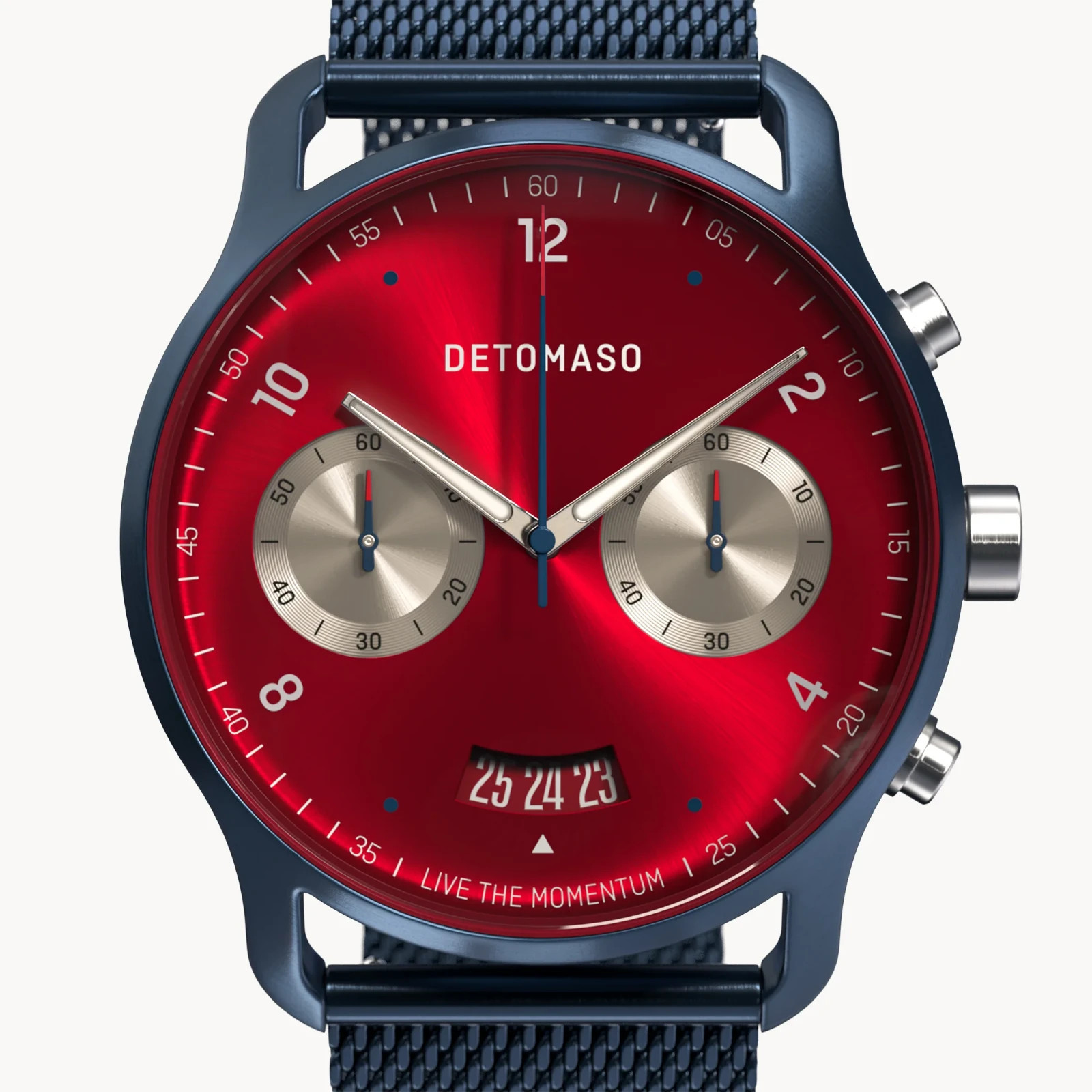DETOMASO SORPASSO CHRONOGRAPH MACCHINA BLUE 42mm MSRP $219 🔥NEW🔥
