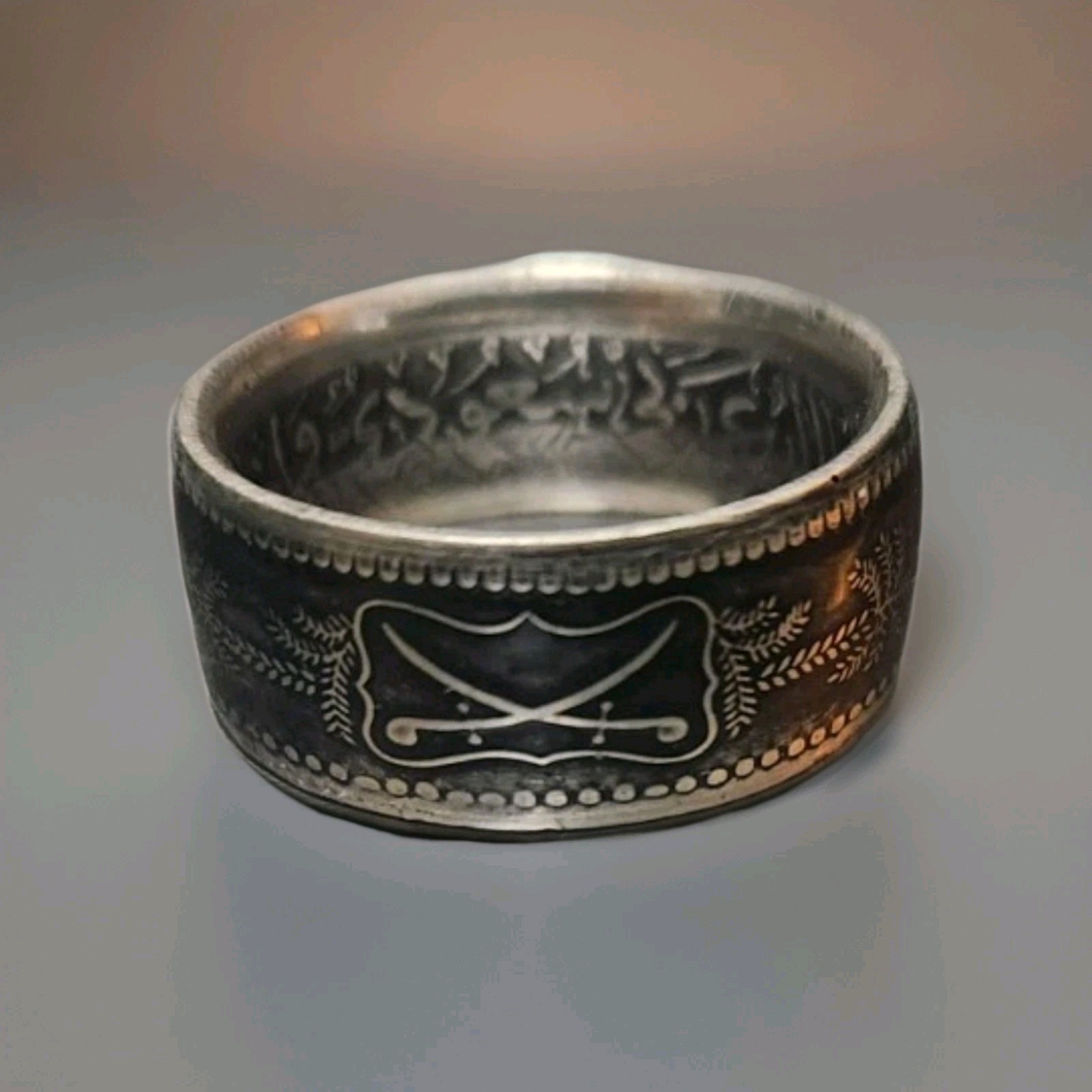 Saudi Arabia Silver Coin Ring – 1 riyal coin ring – Silver Coin Ring Type 2