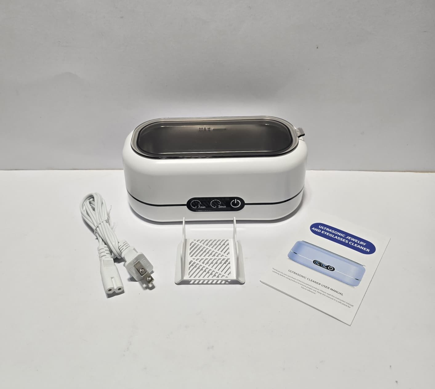 BYASKZIV, ULTRASONIC JEWELRY CLEANER 48KHZ , WHITE
