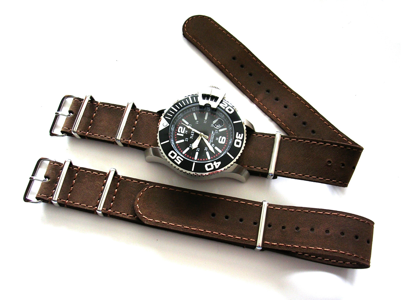 NATO G10 ® Bomber Leather Aviator Pilot watch band Military RAF strap IW SUISSE