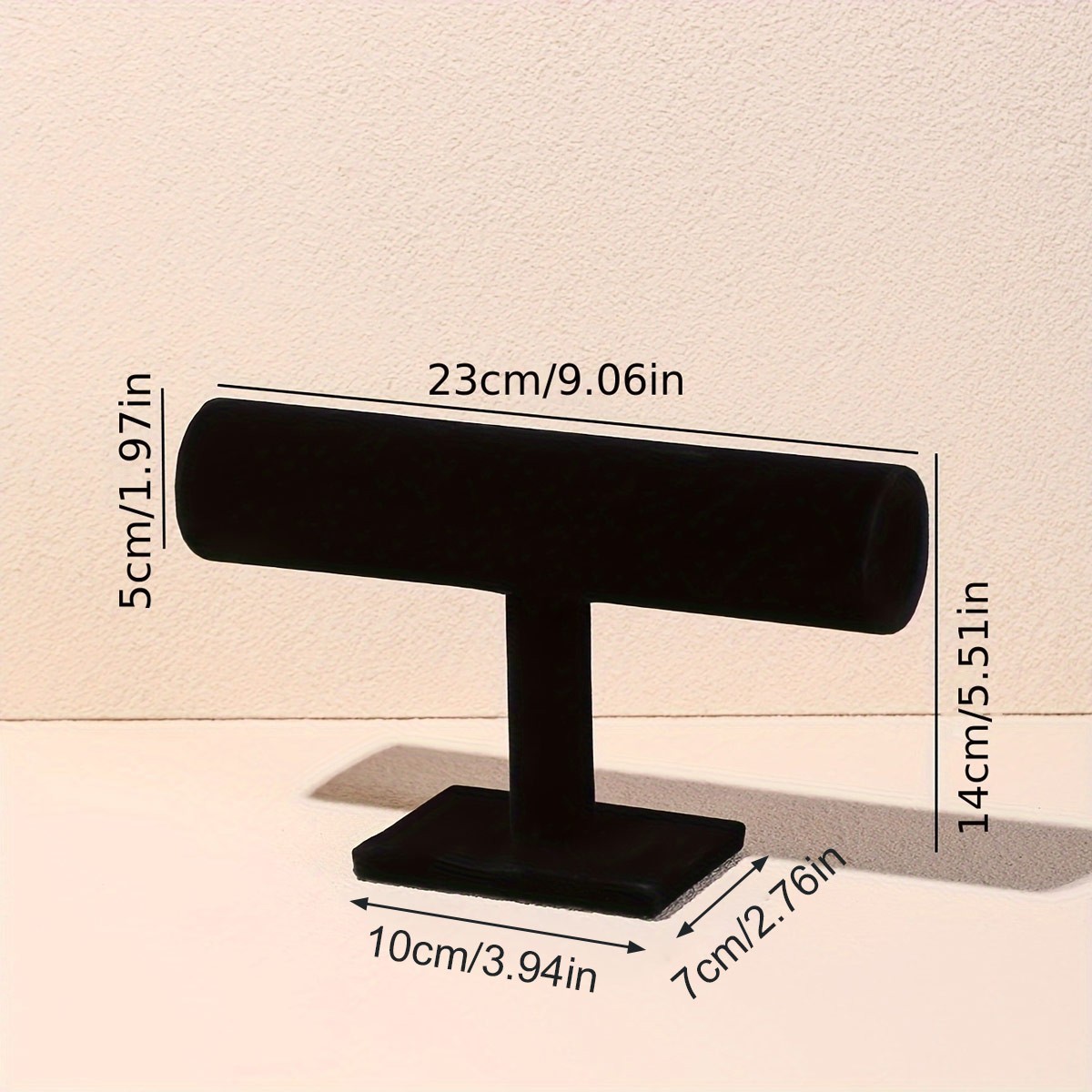 T Bar Jewelry Display Stand Bracelet Watch Necklace Holder Organizer Velvet Rack