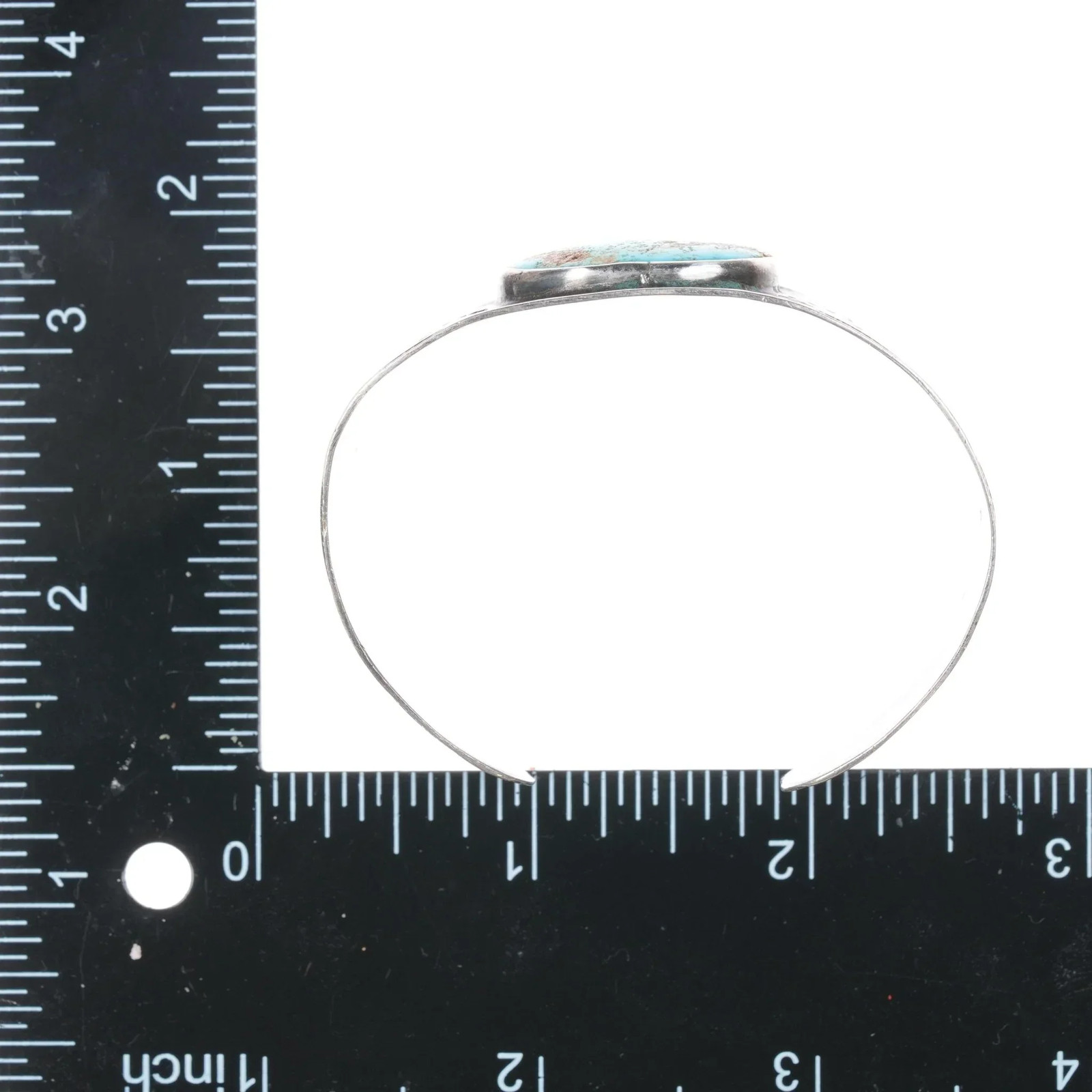 6.375″ Vintage Fred Harvey Navajo hand stamped sterling silver cuff bracelet tu