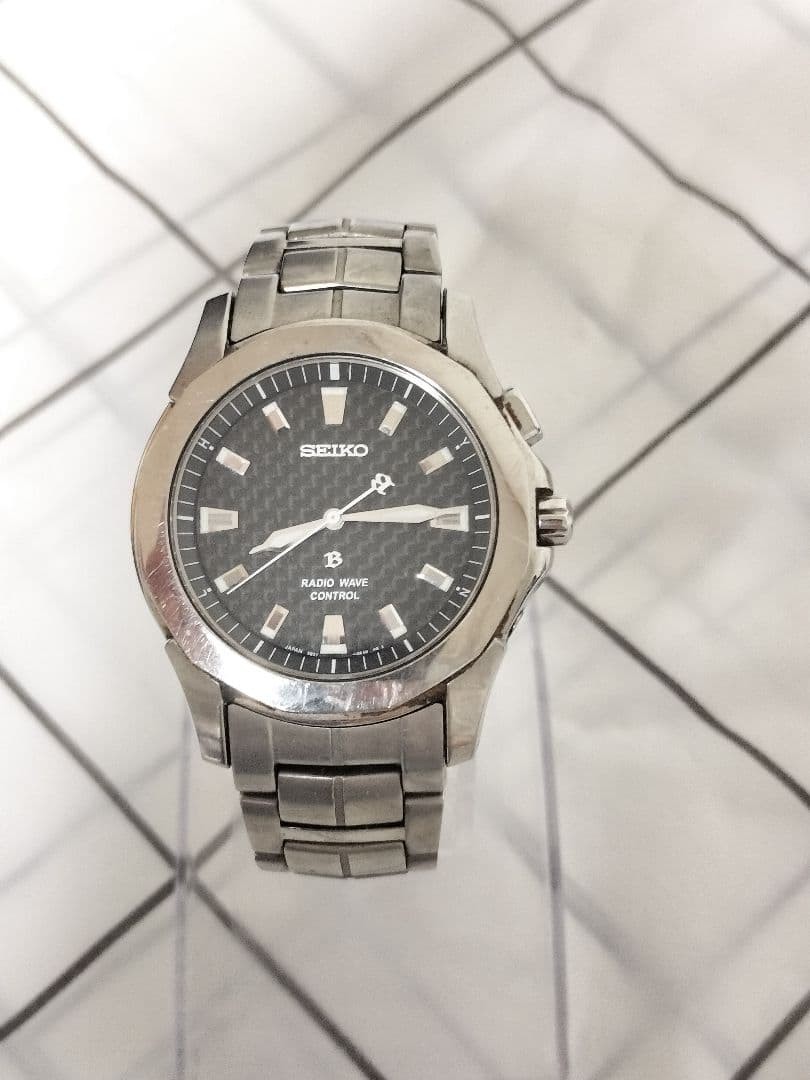 Seiko Brightz 5B21-0AA0 Radio Solar Titanium Watch Used From Japan