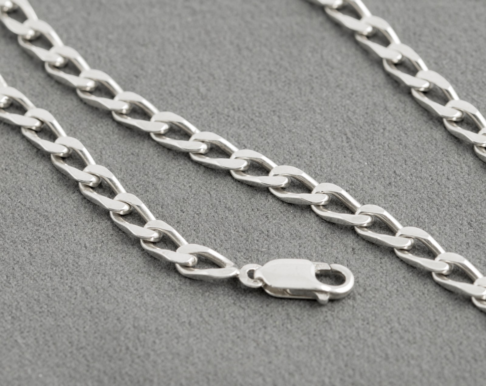 Sterling Silver Curb Chain Necklace – Long 82cm 32″ – Vintage – Hallmarked