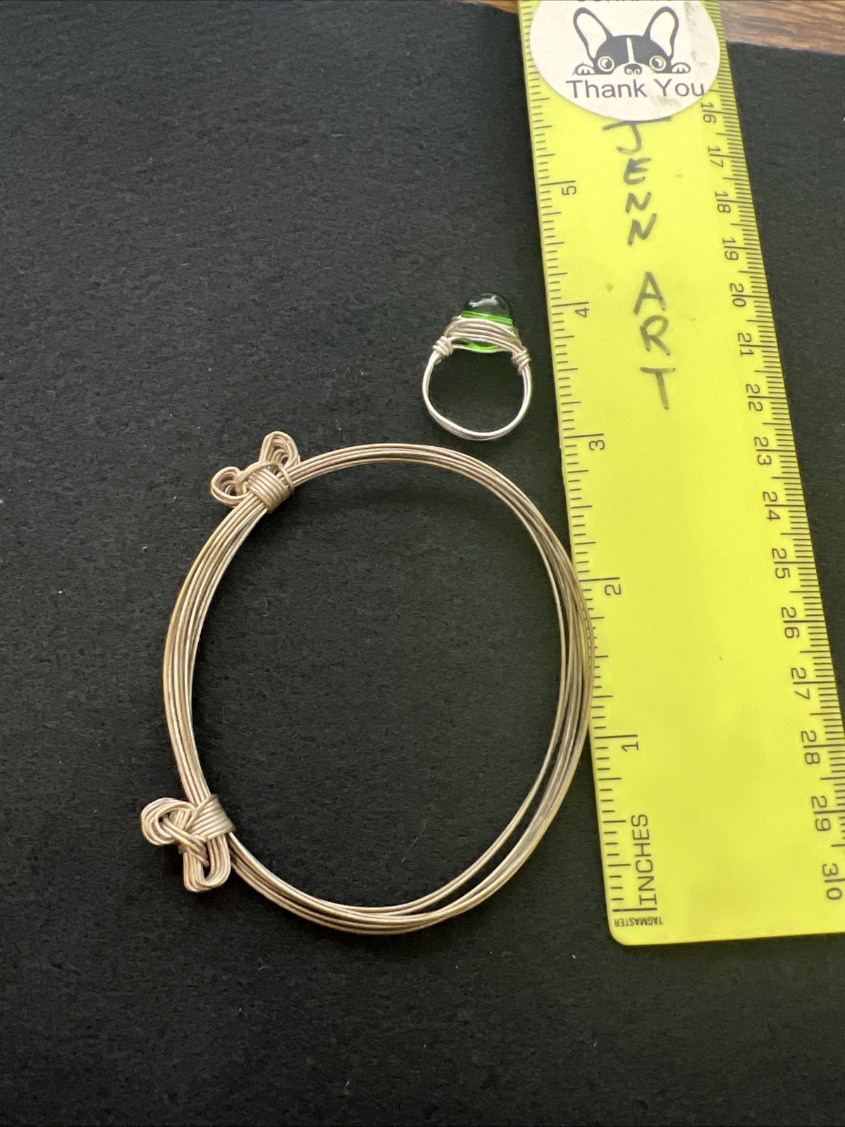 ELEPHANT HAIR Style BRACELET MADE FROM STAINLESS STEEL With Matching Ring Set 2