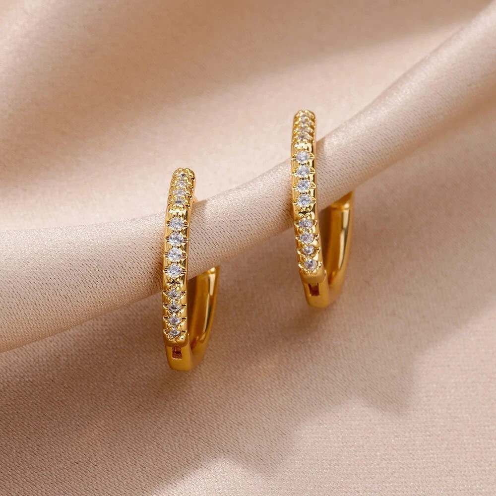 2Ct Round Simulated Diamond Huggie/Hoop Stunning Earring 14k Yellow Gold Plated