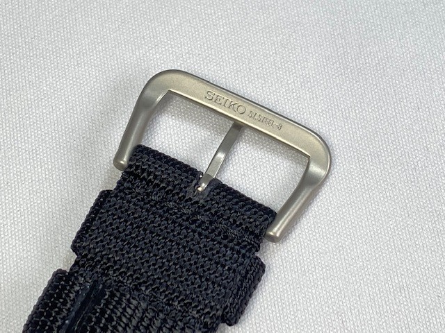 Seiko Genuine 22mm Nylon Band Black 4A211AL for SNZG15JC/7S36-03J0
