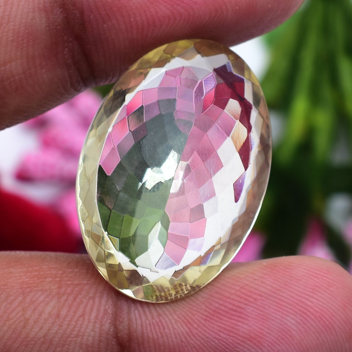 VVS 28.00 Cts Natural Lemon Citrine 23mm*19mm Oval Cut Untreated Loose Gemstone