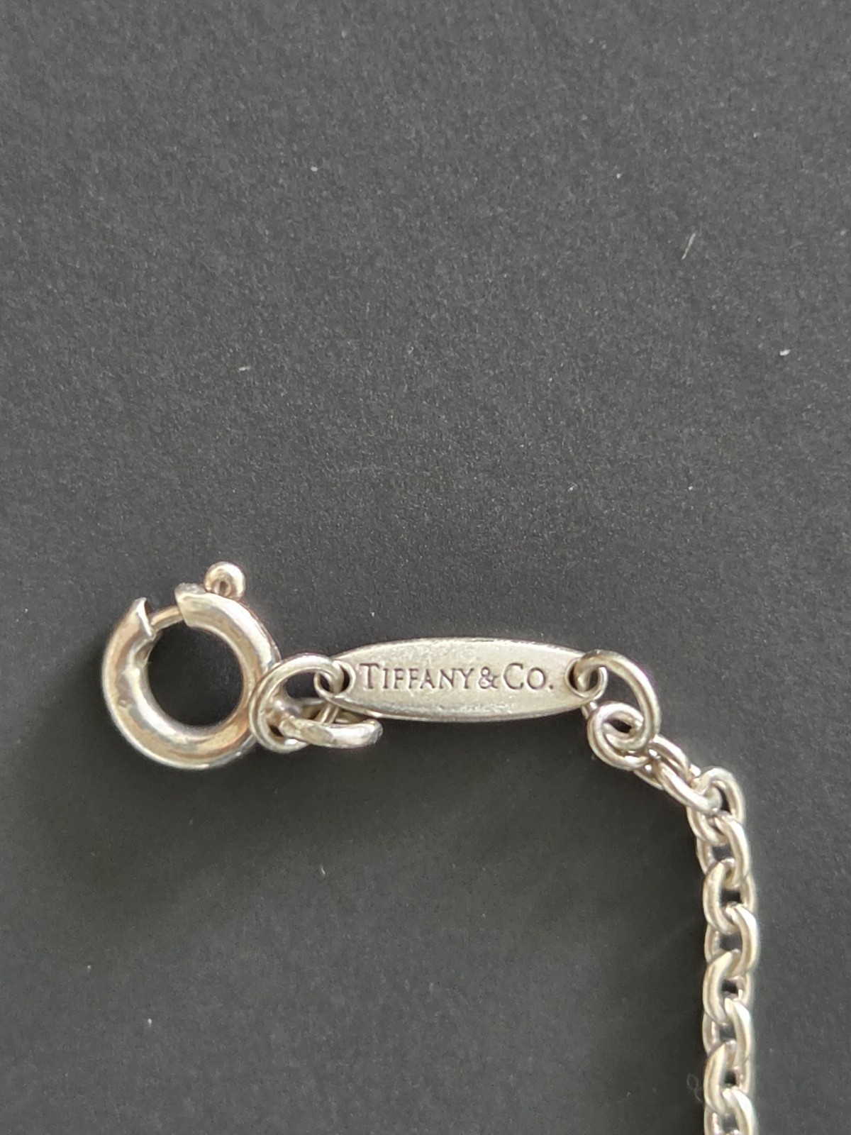 Tiffany & Co. Elsa Peretti Open Heart Oval Chain Bracelet 925 Sterling Silver