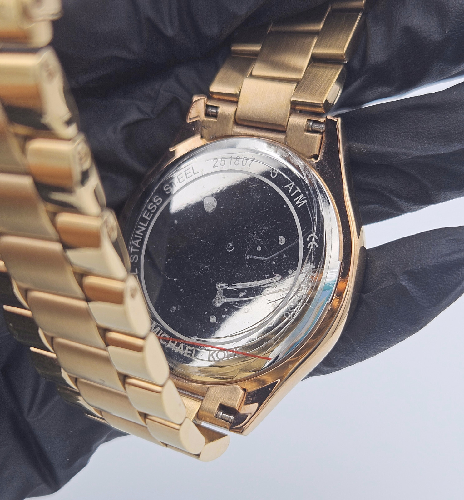 Michael Kors Argyle Gold Stainless Steel Watch with Rose Gold Dial MK3336