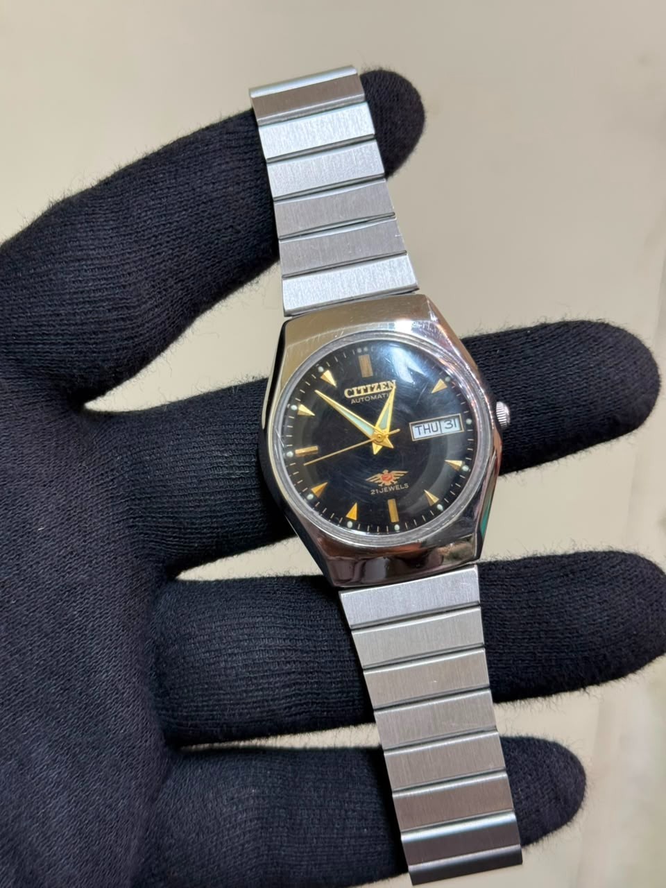 VINTAGE CITIZEN 8200-816053 A MENS AUTOMATIC STAINLESS STEEL WATCH