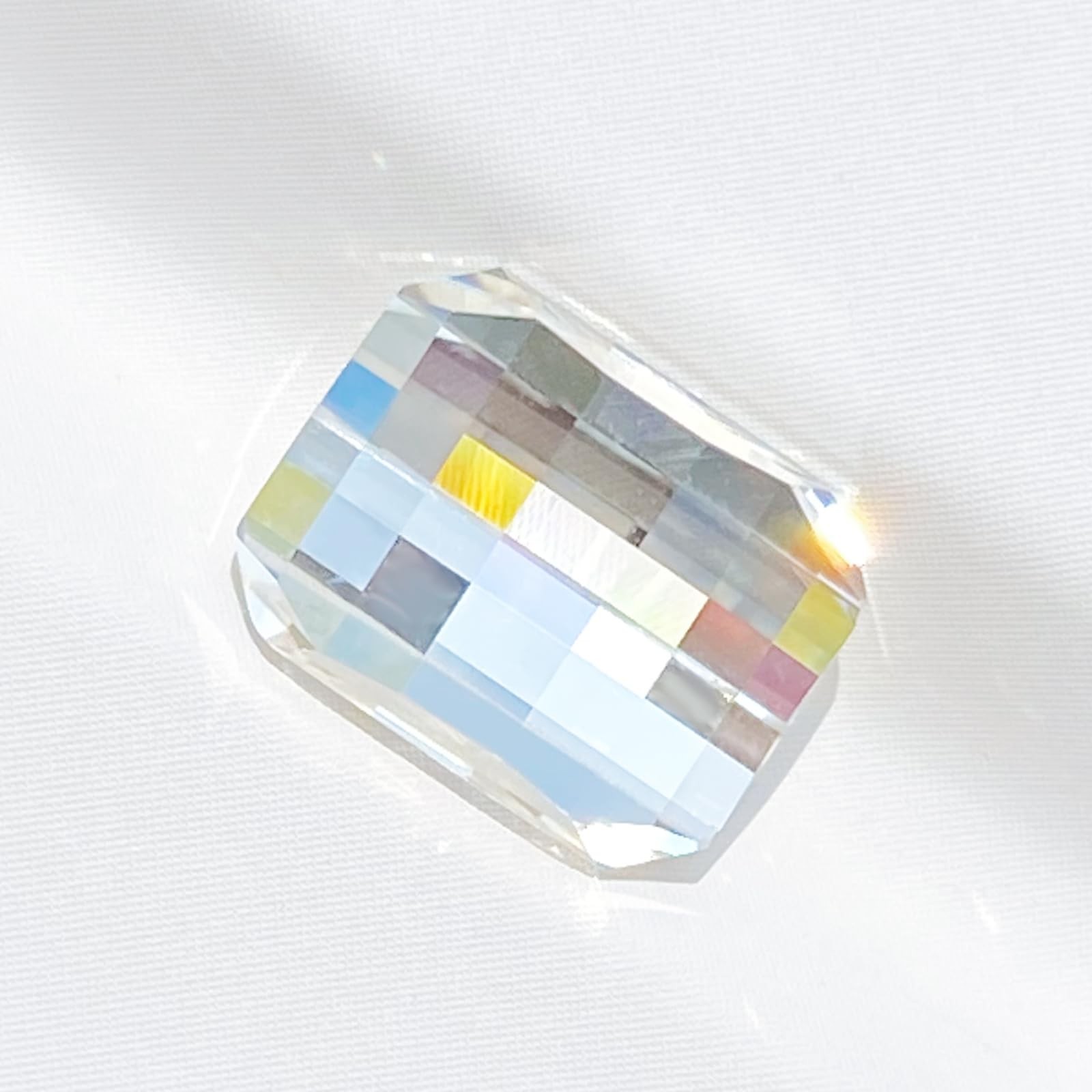 Lab-Created Colored Gemstones – 8 Colors Pixel Cut Geometric Step-Cut Loose S…