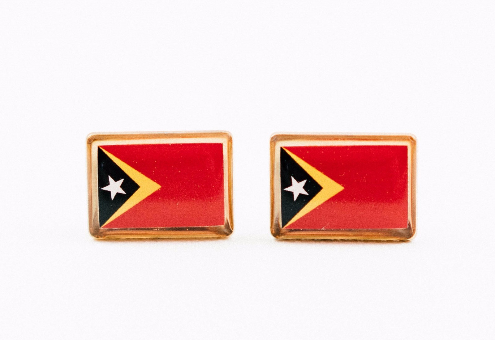 East Timor Flag Cufflinks–East Timorese Asian Southeast Asia