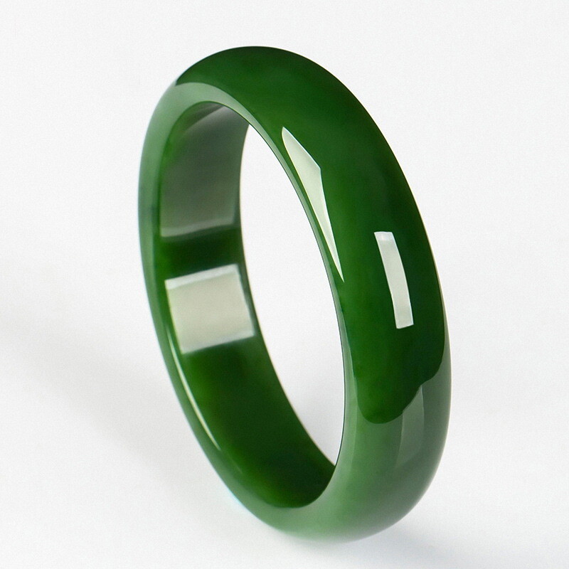 china 53-70mm Natural Green Jadeite Jade Gemstone Bangle Bracelet Jewelry