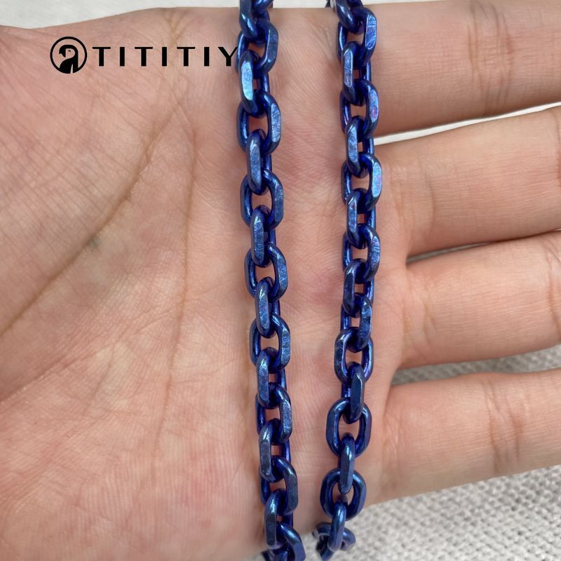 New Pure Titanium Necklace A Beautiful Ice Crystal Necklace 7mm Anti-allergy