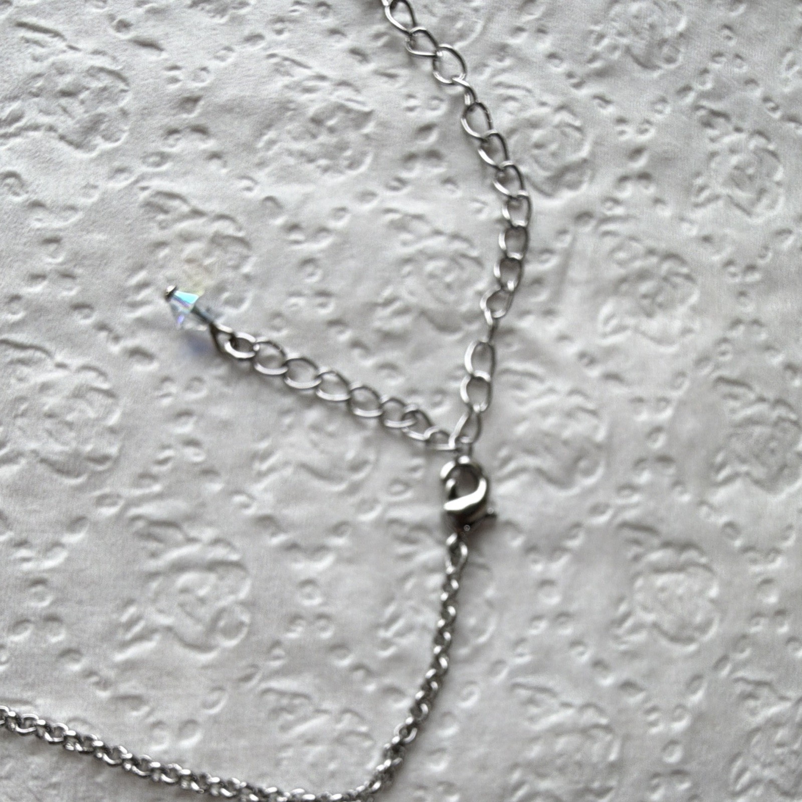 Sorrelli Silver Tone Multicolor Crystal Statement Chain Necklace EUC