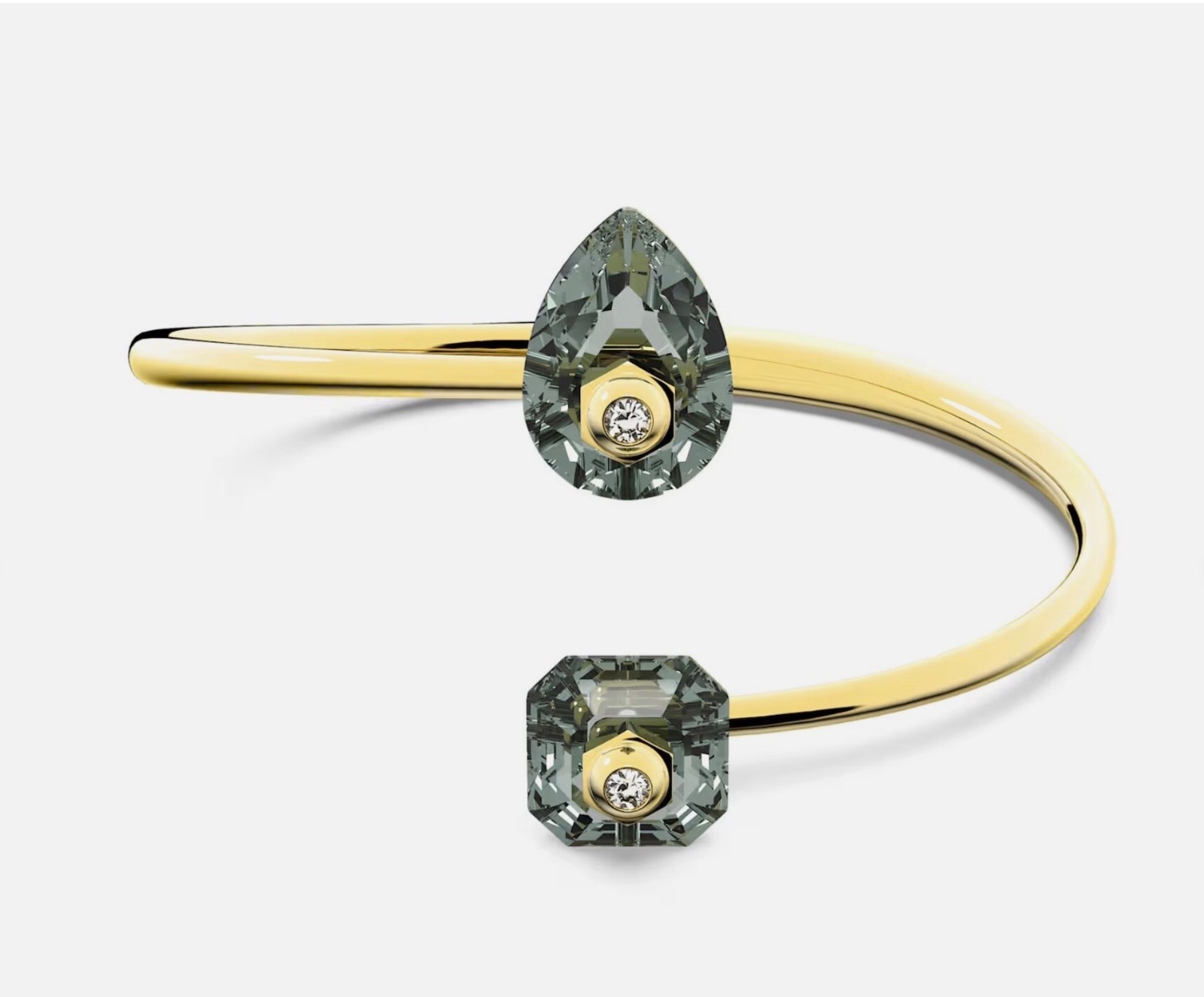 Swarovski Numina bangle Mixed cuts, Grey, Gold-tone plated small new + bag❤️💕