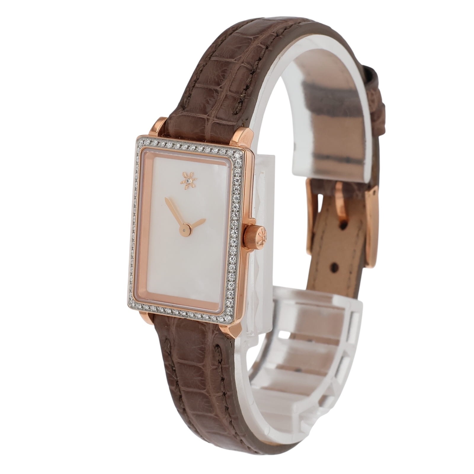 Shinola Gomelsky Shirley Rose Watch Diamond Bezel Mother Pearl Dial MSRP $1,850